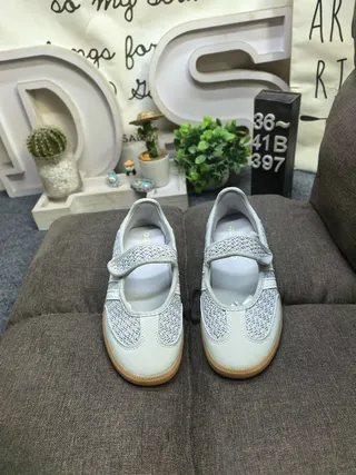 Adidas Samba Woven Gray Cream Lifestyle Sneakers 10