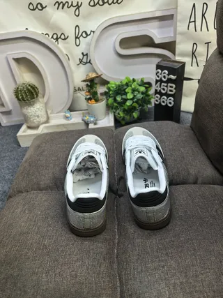 Adidas Silver Black Glitter Mesh Upper Three Stripes Lifestyle Sneakers 8