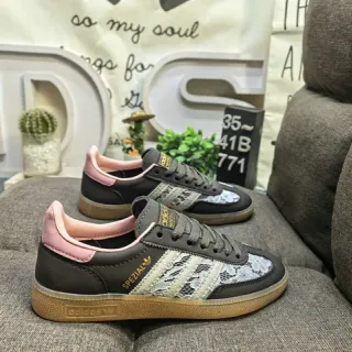 Adidas Spezial Black Pink Lace Overlay Lifestyle Sneakers