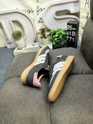 Adidas Spezial Black Pink Lace Overlay Lifestyle Sneakers 6