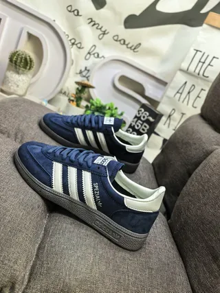 Adidas Spezial Navy Blue and Off-White Suede Lifestyle Sneakers 7