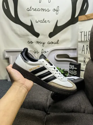 Adidas Spezial White Black Beige Lifestyle Sneakers 5