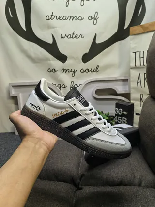 Adidas Spezial White Black Gold Lifestyle Sneakers 5
