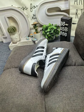 Adidas Spezial White Black Gold Lifestyle Sneakers 6