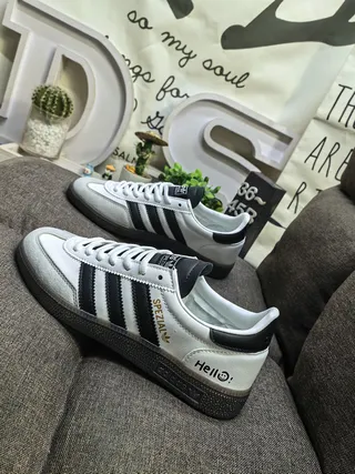 Adidas Spezial White Black Gold Lifestyle Sneakers 7