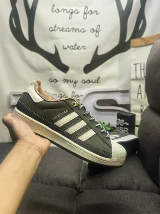 Adidas Superstar Army Green White Lifestyle Sneakers 5