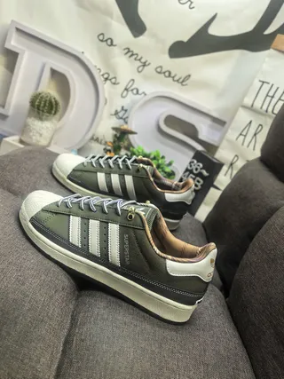 Adidas Superstar Army Green White Lifestyle Sneakers 7