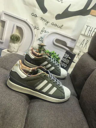Adidas Superstar Army Green White Lifestyle Sneakers 9