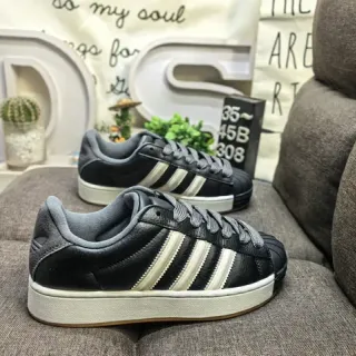 Adidas Superstar Black and Off-White Lifestyle Sneakers