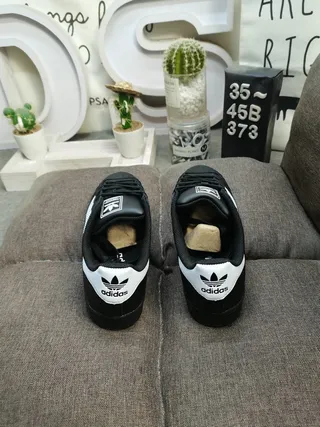 Adidas Superstar Black and White Lifestyle Sneakers 8