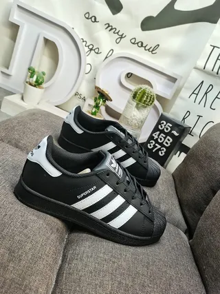 Adidas Superstar Black and White Lifestyle Sneakers 9