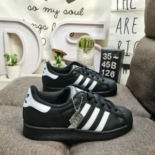 Adidas Superstar Black and White Lifestyle Sneakers