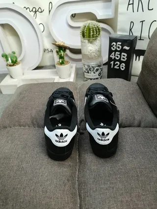 Adidas Superstar Black and White Lifestyle Sneakers 8