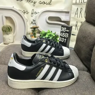 Adidas Superstar Black White Gold Lifestyle Sneakers