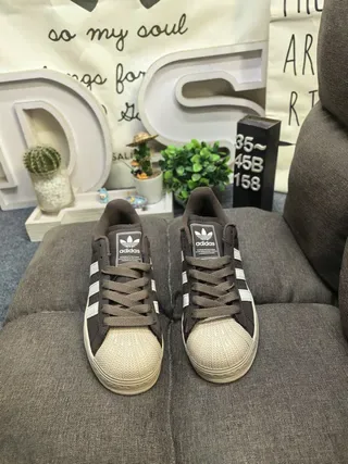 Adidas Superstar Brown and Off-White Lifestyle Sneakers 2
