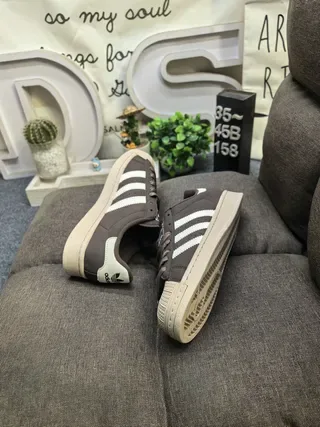 Adidas Superstar Brown and Off-White Lifestyle Sneakers 6