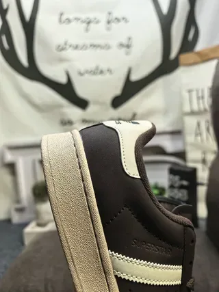 Adidas Superstar Brown and Off-White Lifestyle Sneakers 9