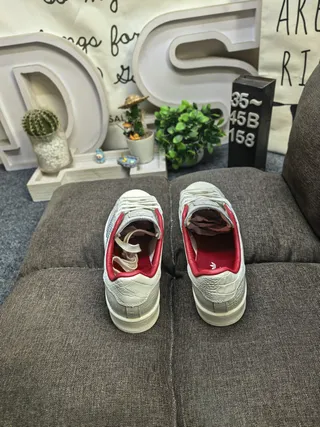 Adidas Superstar Crocodile-Embossed Off-White and Red Lifestyle Sneakers 8