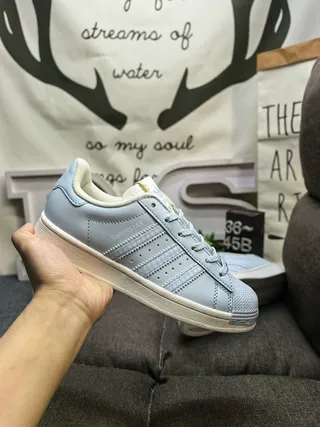 Adidas Superstar Light Blue Lifestyle Sneakers 5