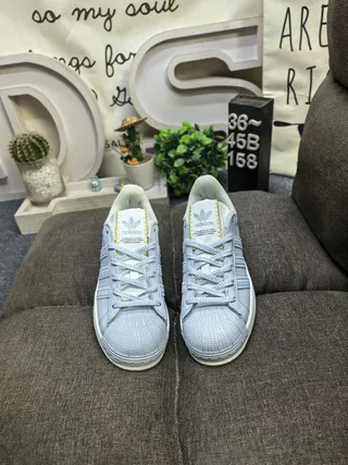 Adidas Superstar Light Blue Lifestyle Sneakers 10