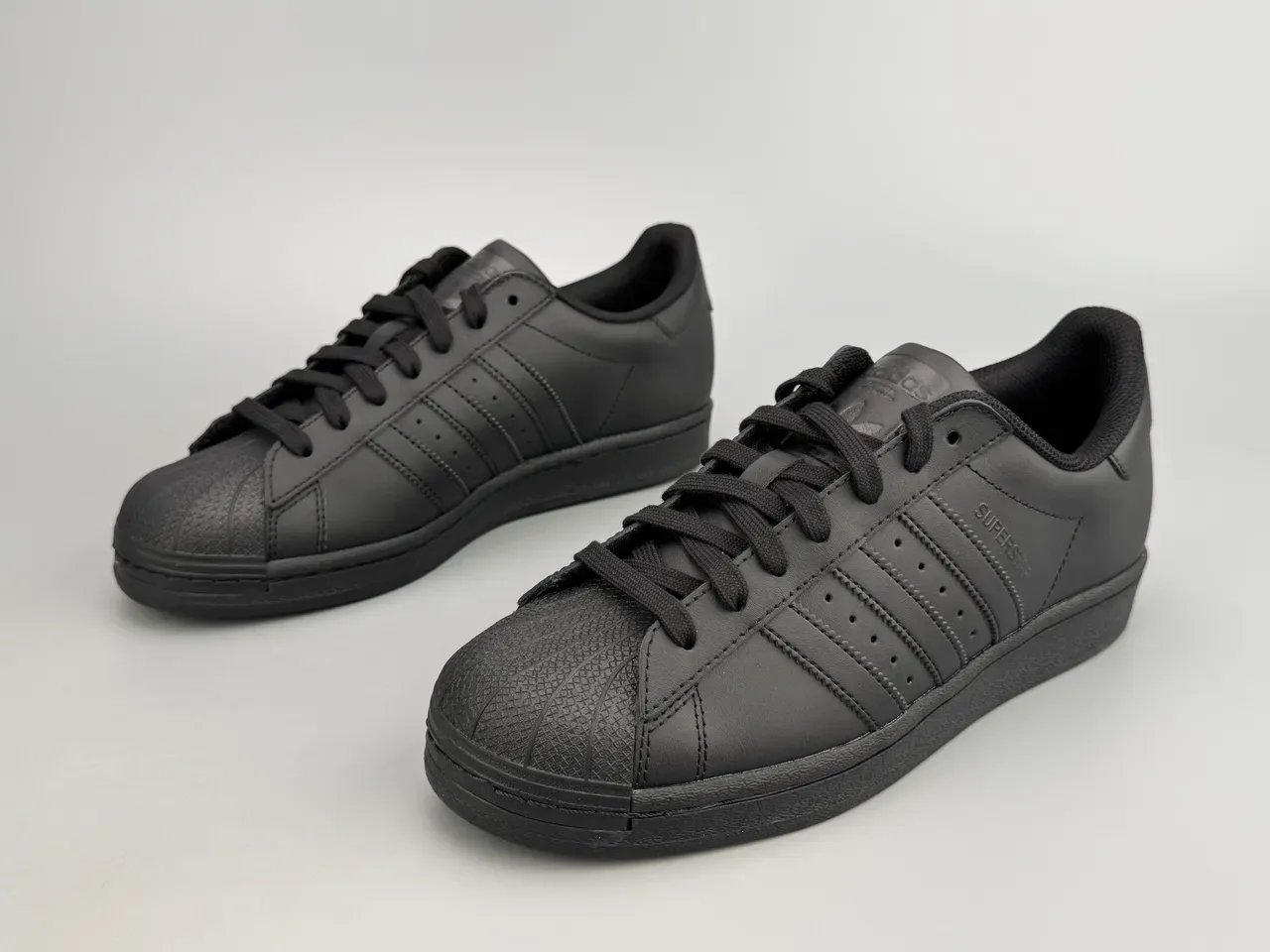 Adidas Superstar Monochrome Black Lifestyle Sneakers 5