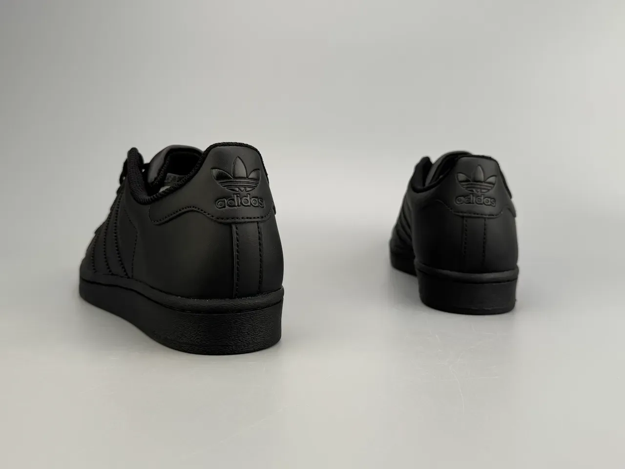 Adidas Superstar Monochrome Black Lifestyle Sneakers 6