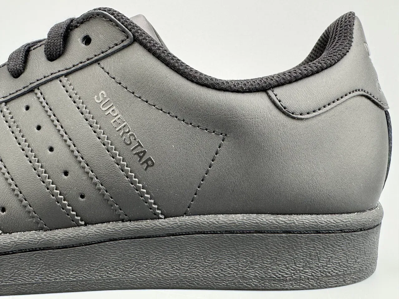 Adidas Superstar Monochrome Black Lifestyle Sneakers 7
