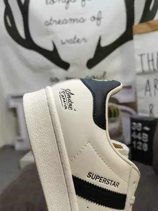 Adidas Superstar Off-White and Black Lifestyle Sneakers 3
