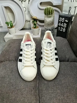 Adidas Superstar Off-White and Black Lifestyle Sneakers 10