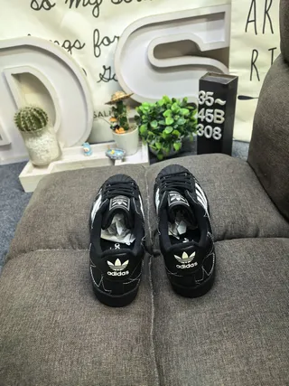Adidas Superstar Star-Embroidered Black and Cream Lifestyle Sneakers 8