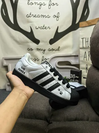 Adidas Superstar The Panda White Black Lifestyle Sneakers 5