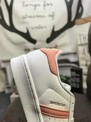 Adidas Superstar Baskets Lifestyle Blanc et Rose Poudré 3