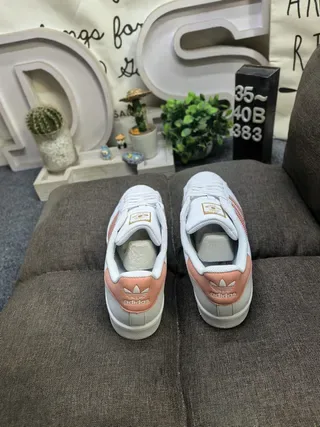 Adidas Superstar Baskets Lifestyle Blanc et Rose Poudré 8