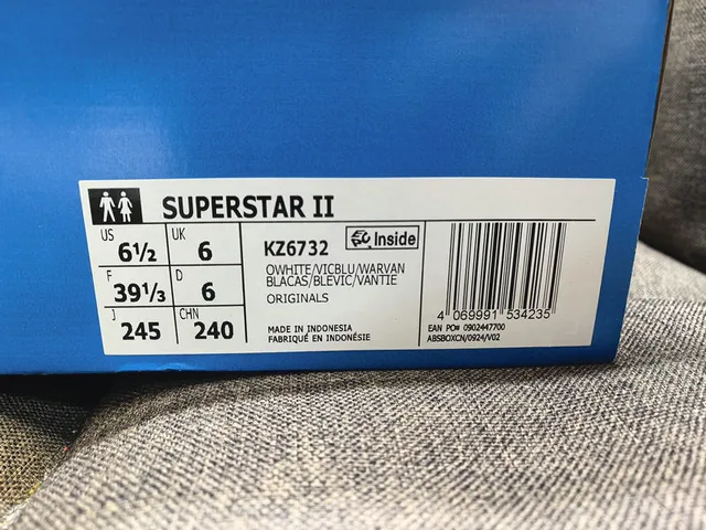 Adidas Superstar White and Royal Blue Lifestyle Sneakers 2