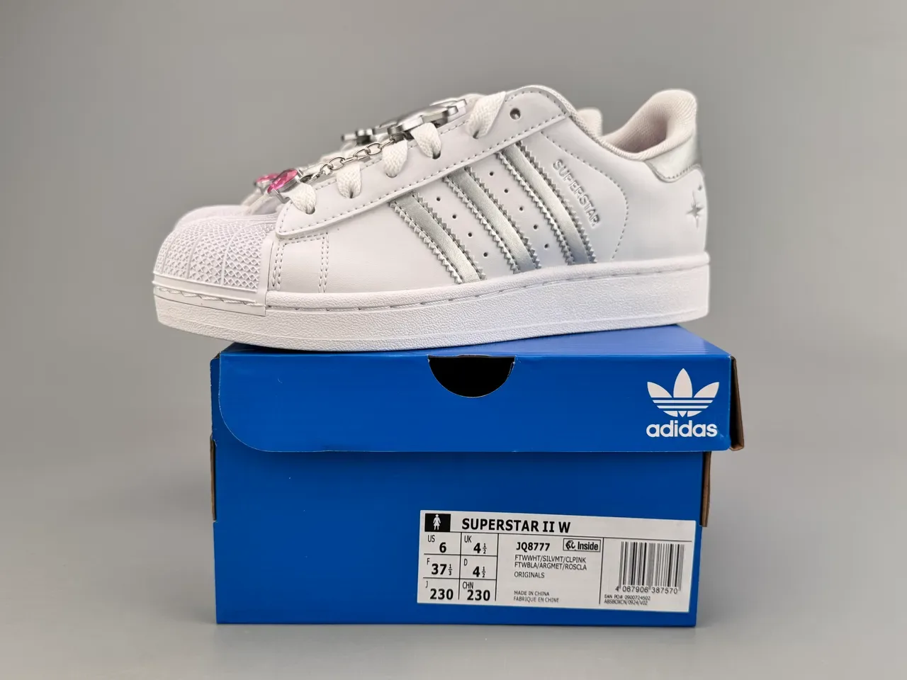 Adidas Superstar White and Silver Metallic Lifestyle Sneakers 2