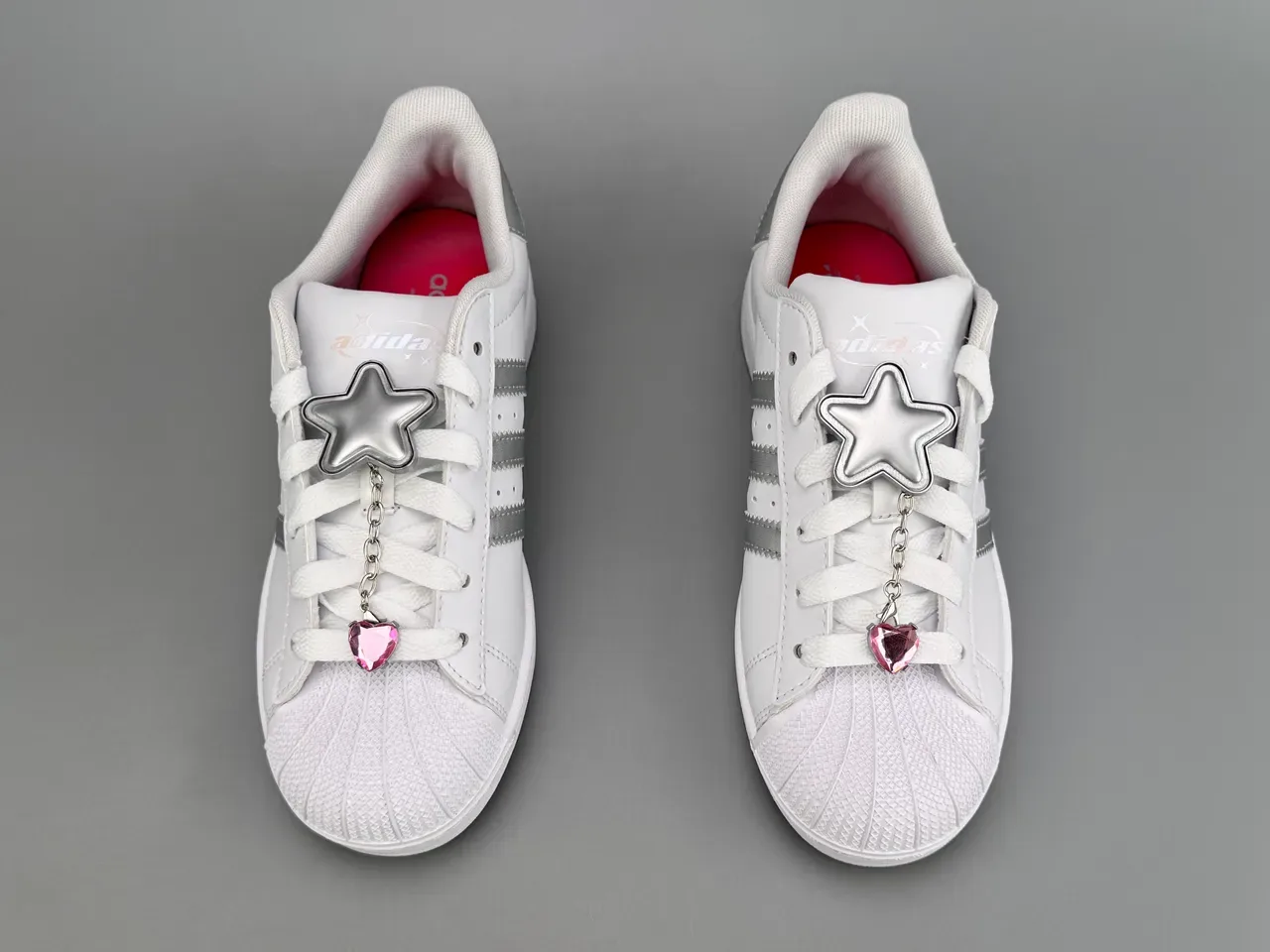 Adidas Superstar White and Silver Metallic Lifestyle Sneakers 7
