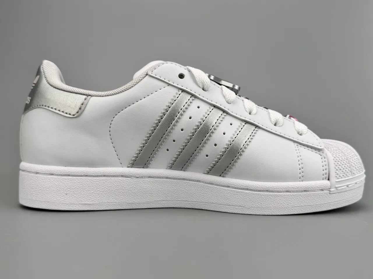 Adidas Superstar White and Silver Metallic Lifestyle Sneakers 10