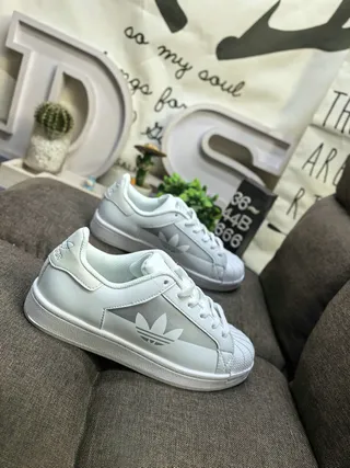 Adidas Superstar White Translucent Side Panel Lifestyle Sneakers 9