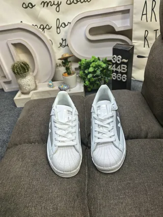 Adidas Superstar White Translucent Side Panel Lifestyle Sneakers 10