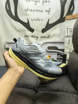 Adidas Terrex Agravic Flow Light Gray Gold Orange Lifestyle Sneakers 5