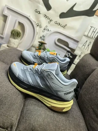 Adidas Terrex Agravic Flow Light Gray Gold Orange Lifestyle Sneakers 7