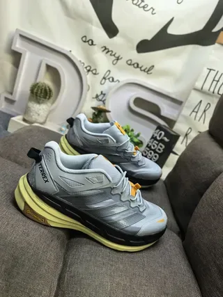 Adidas Terrex Agravic Flow Light Gray Gold Orange Lifestyle Sneakers 9