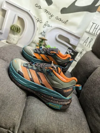 Adidas Terrex Agravic Flow Light Gray Gold Orange Lifestyle Sneakers 17