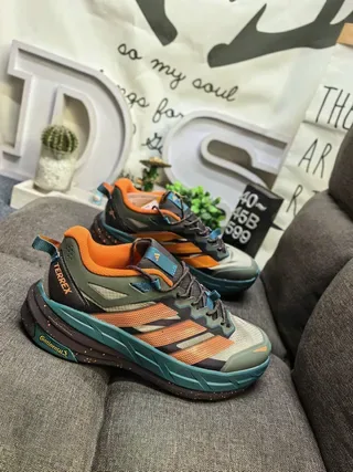 Adidas Terrex Agravic Flow Light Gray Gold Orange Lifestyle Sneakers 19
