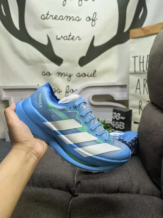 Adidas Terrex Blue and Lime Green Running Shoes 5