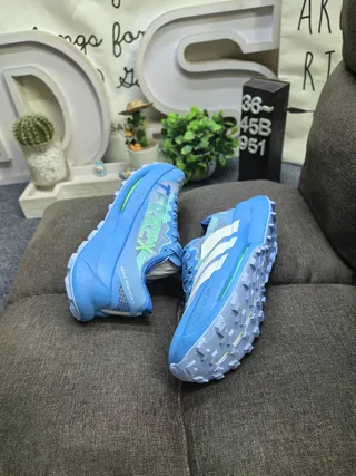 Adidas Terrex Blue and Lime Green Running Shoes 6