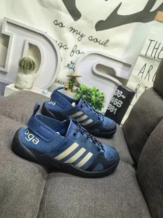 Adidas Terrex Gray Blue Mesh Upper Laces Sneakers 9