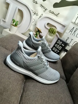 Adidas Ultraboost White Knit Lifestyle Sneakers 19