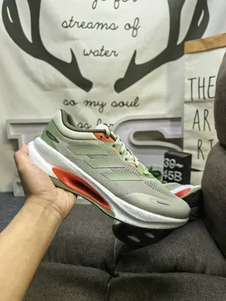 Adidas Velostar Olive Green and Orange Lifestyle Sneakers 5