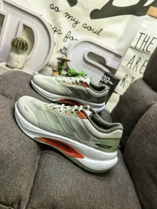 Adidas Velostar Olive Green and Orange Lifestyle Sneakers 7
